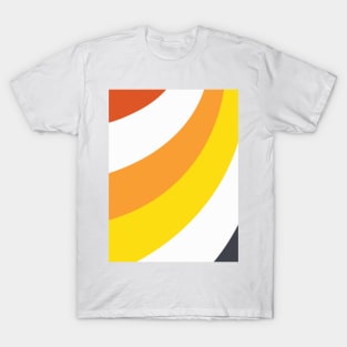 Egg | Orange Yellow Gray | Stripes T-Shirt